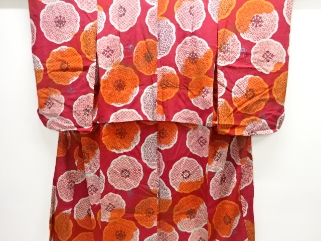 アンティーク　錦紗 華紋模様着物